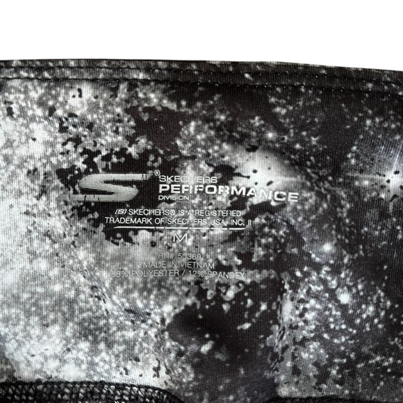 Skechers Performance Leggings Women’s Medium Go Dri Outer Space Black and White - Picture 3 of 6